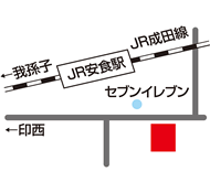成田予備校 安食校地図